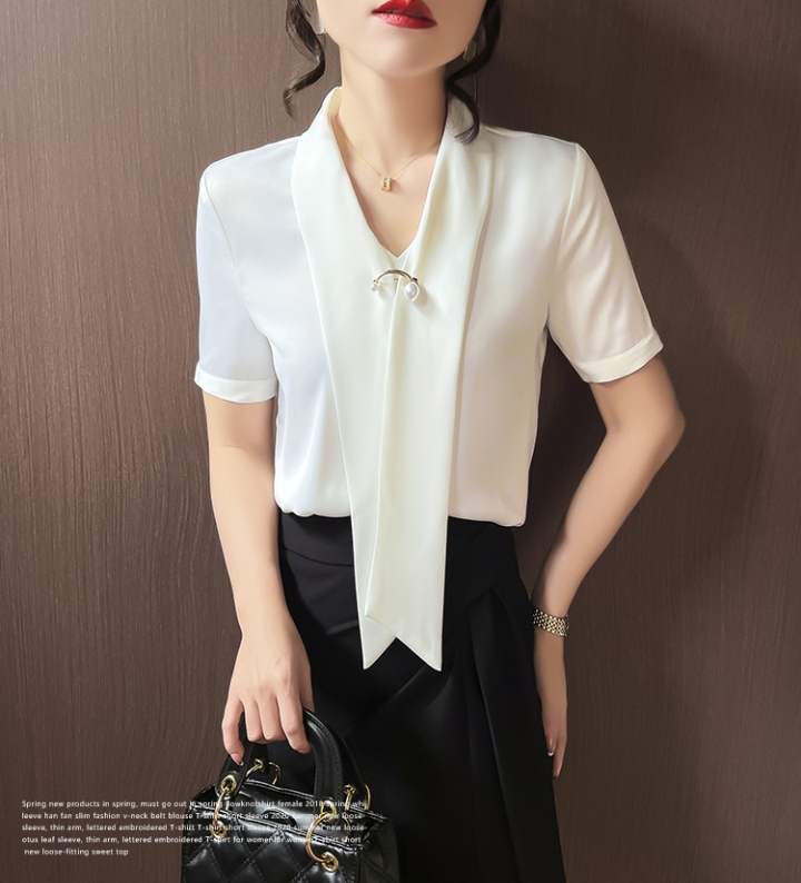 Korean style bottoming shirt chiffon summer tops for women