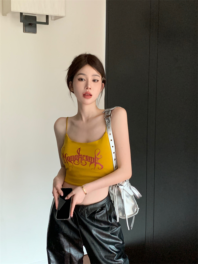 With chest pad short tops spicegirl sexy vest for women