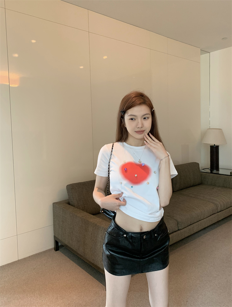 Short spicegirl tops short sleeve all-match T-shirt
