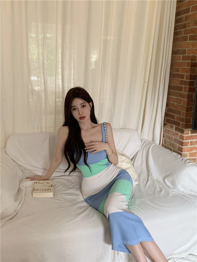 Summer bandage long dress exceed knee dress for women