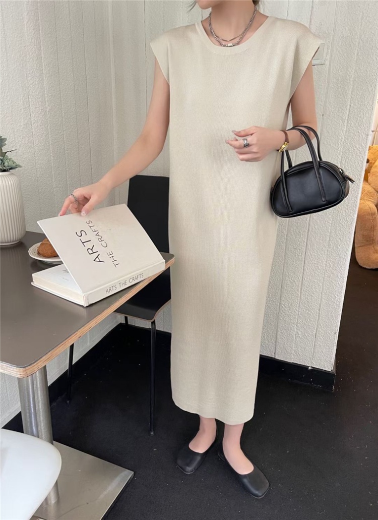France style knitted halter loose Casual summer dress