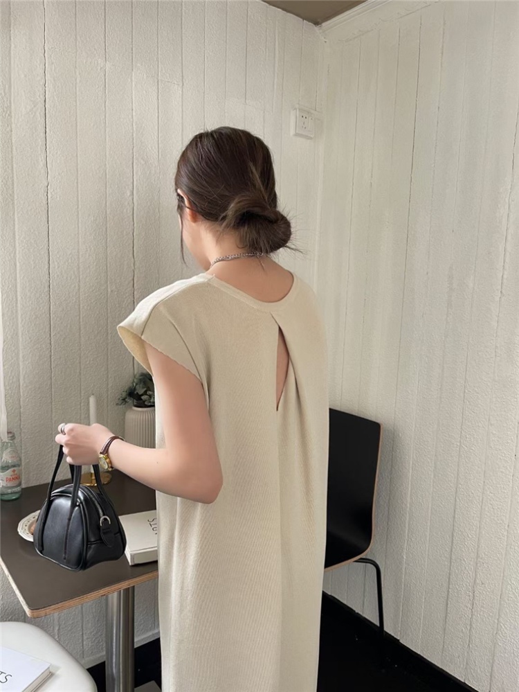 France style knitted halter loose Casual summer dress
