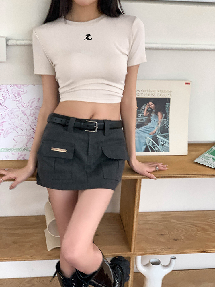 Sexy with belt skirt spicegirl short skirt for women