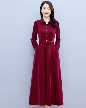 Autumn long long sleeve slim Korean style fashion dress for women
