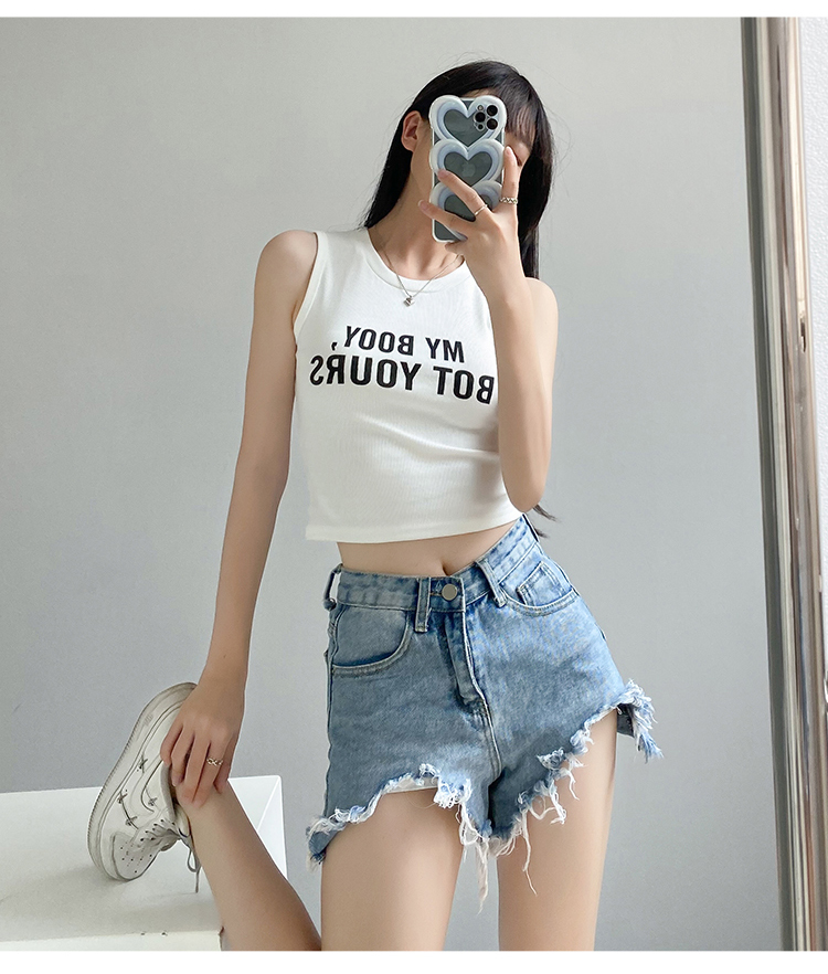 Knitted sling tops bottoming sports vest for women