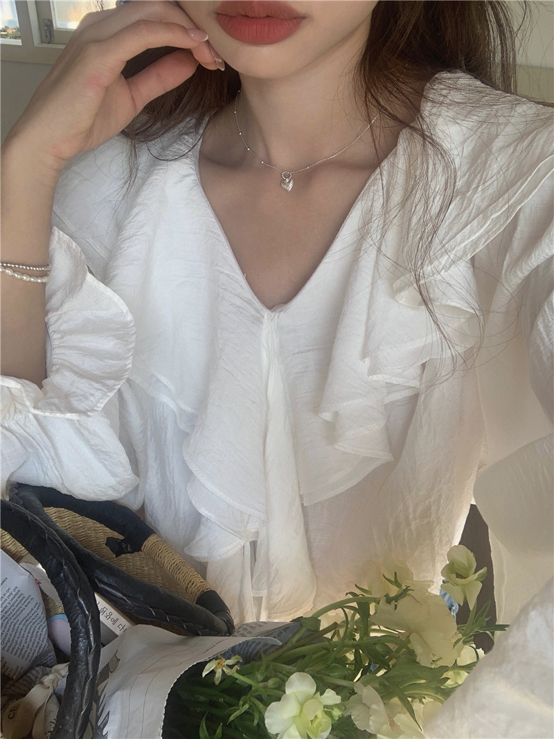 Long sleeve Korean style France style shirt