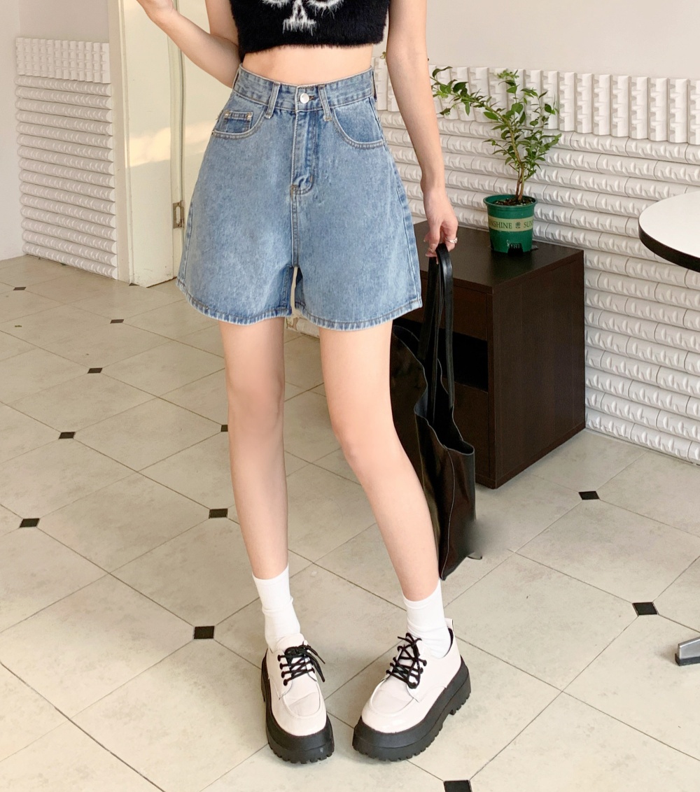 Large yard slim shorts all-match short jeans for women