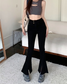 Spring and autumn high waist nine pants black jeans for women