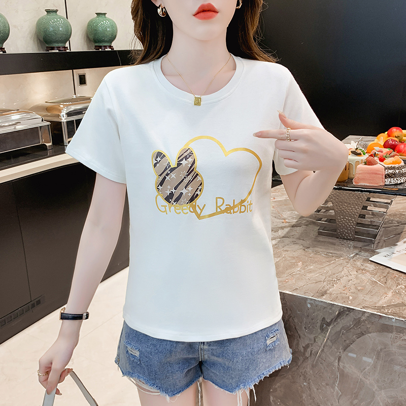 White tops pure cotton bottoming shirt for women