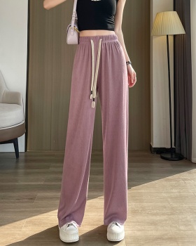 Straight casual pants slim wide leg pants for women