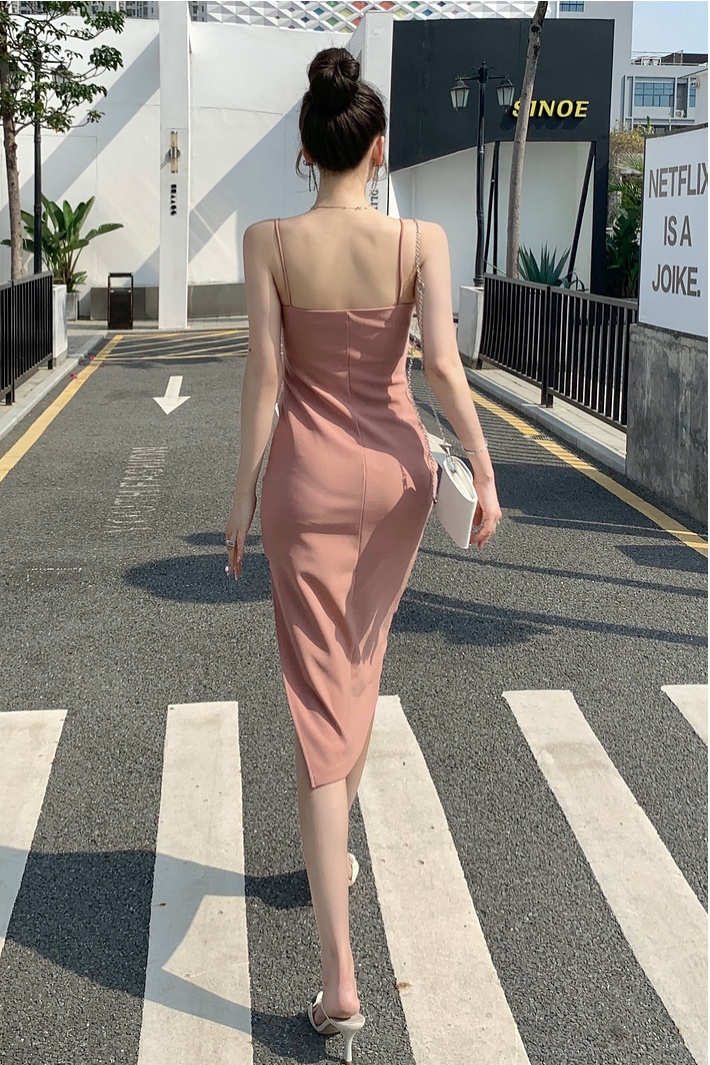 Simple split dress sexy long dress for women