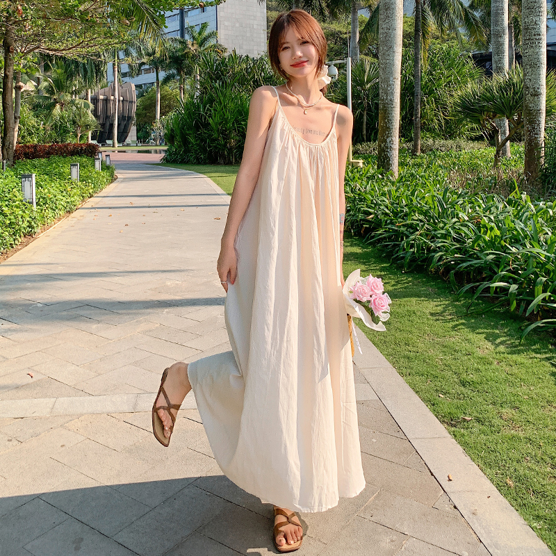 Irregular sleeveless dress summer beach dress for women