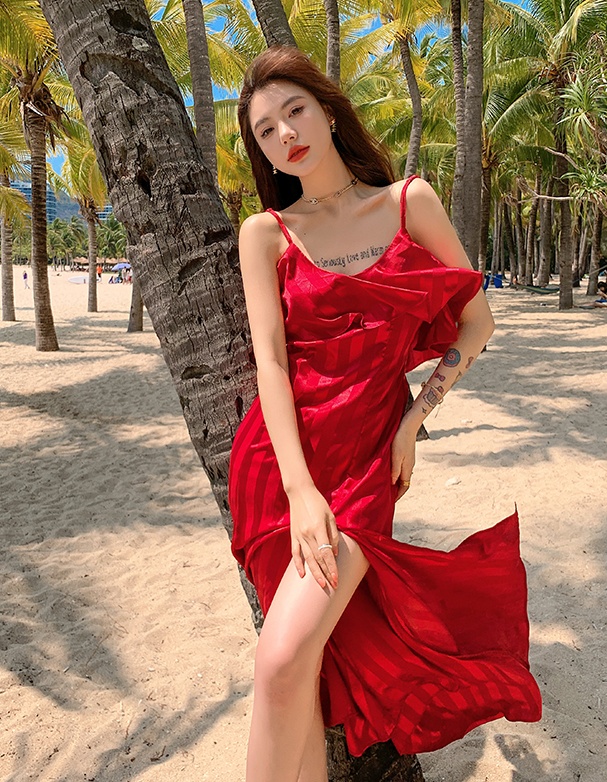 Vacation seaside beach dress Bohemian style dress