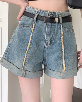 Korean style slim shorts high waist summer short jeans