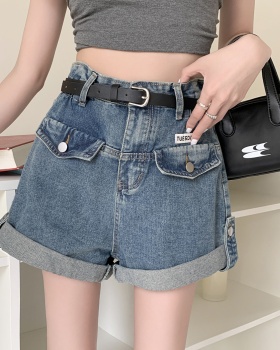All-match fashion slim Korean style high waist short jeans