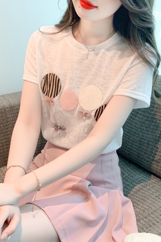 Summer slim tops pullover fashion T-shirt for women