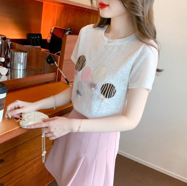 Summer slim tops pullover fashion T-shirt for women