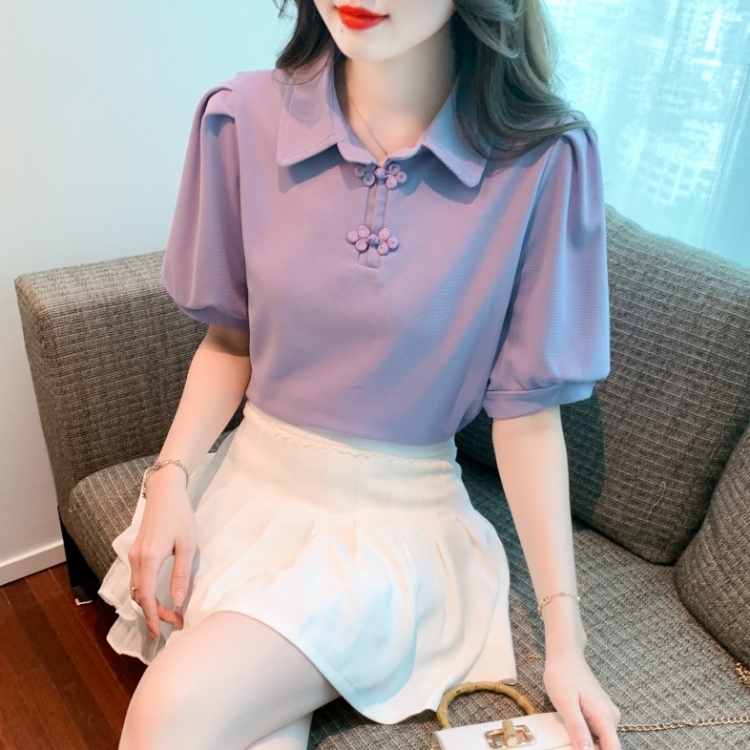 Pullover slim small shirt Chinese style shirt