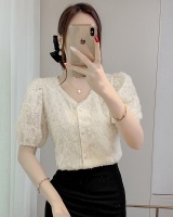 Short sleeve Korean style tops splice shirt for women