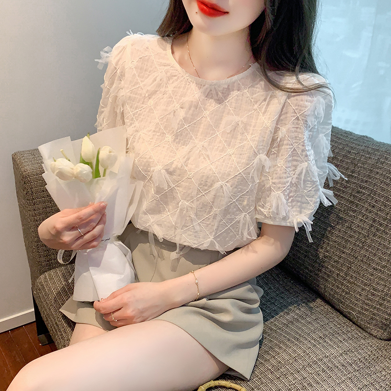 Korean style chiffon shirt tops for women