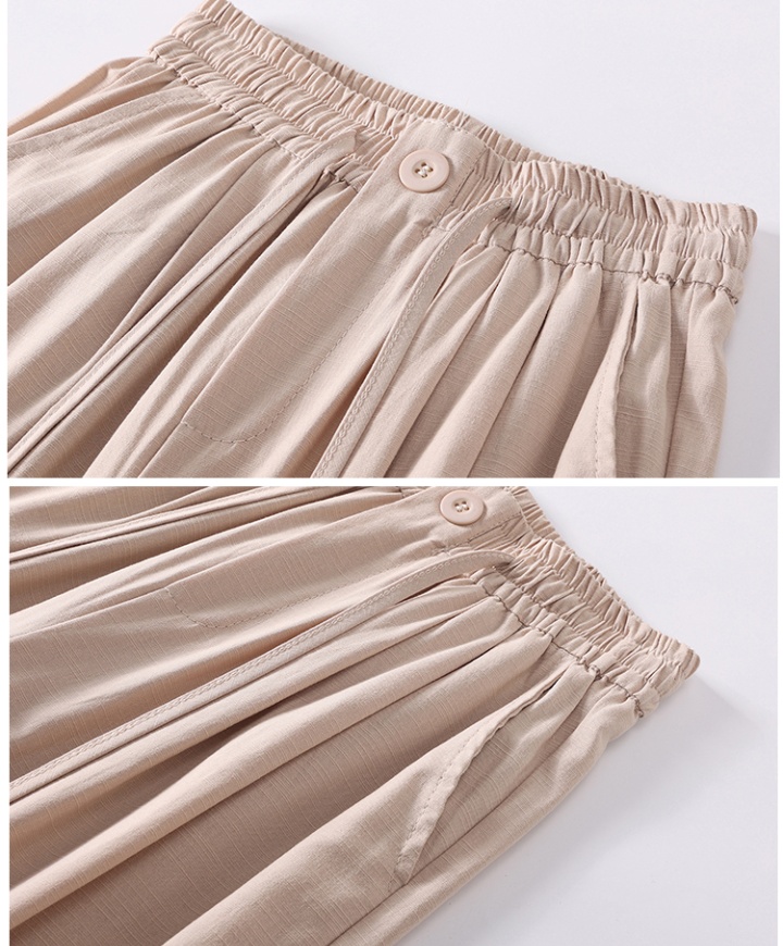 Straight spring and summer casual pants high waist wide leg pants