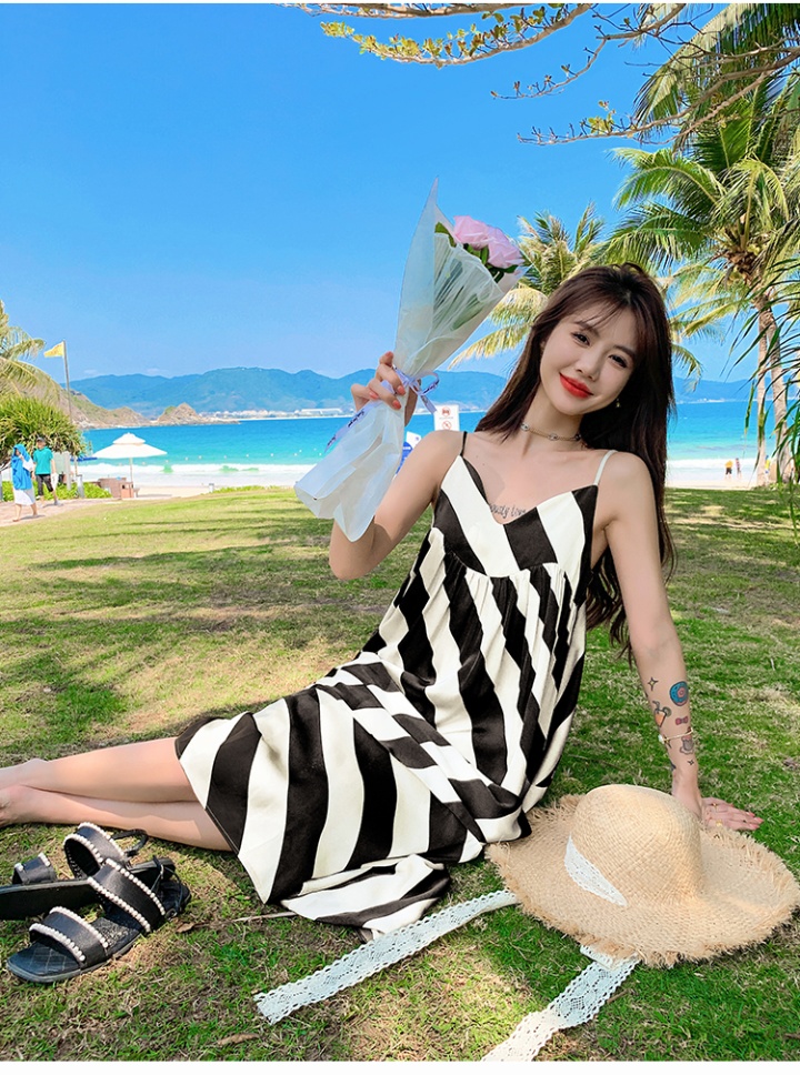 Sandy beach seaside long dress summer vacation dress