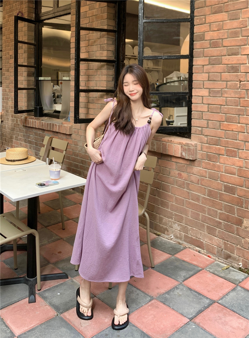 Vacation Chinese style Korean style dress for women
