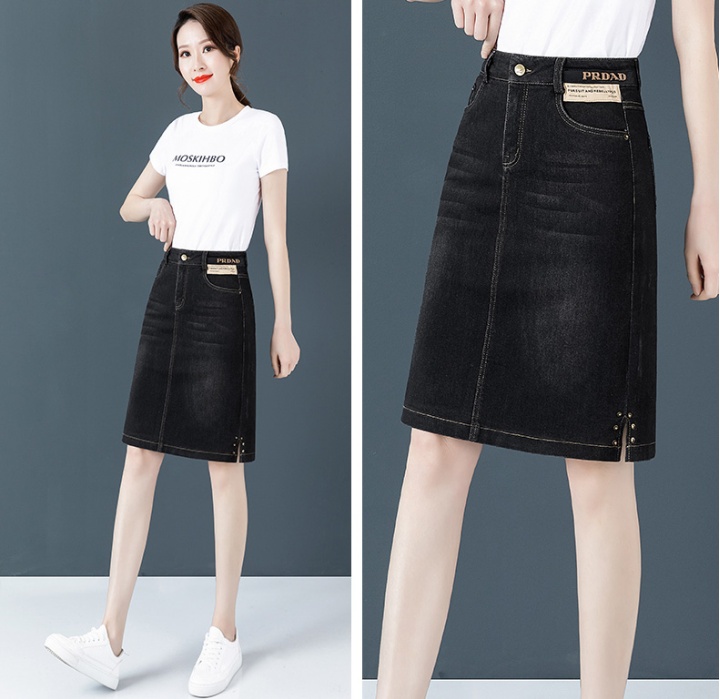 Long summer short skirt high waist split skirt for women