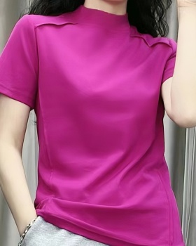Short pure cotton tops Western style T-shirt for women