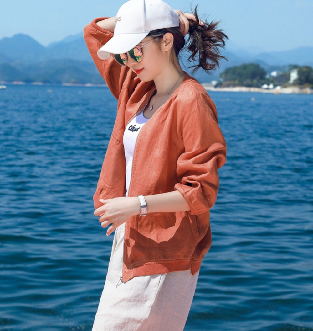 Thin large yard tops all-match jacket for women