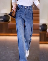 Slim mopping jeans mixed colors wide leg pants for women