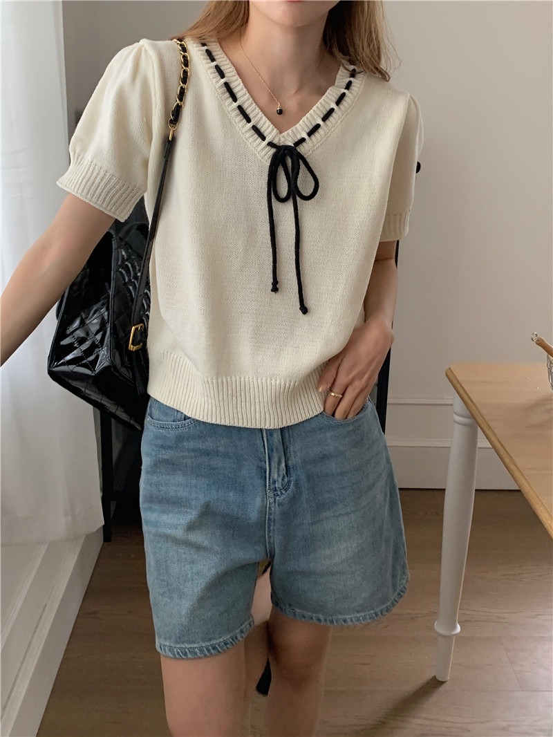Korean style sweet France style tether lovely sweater