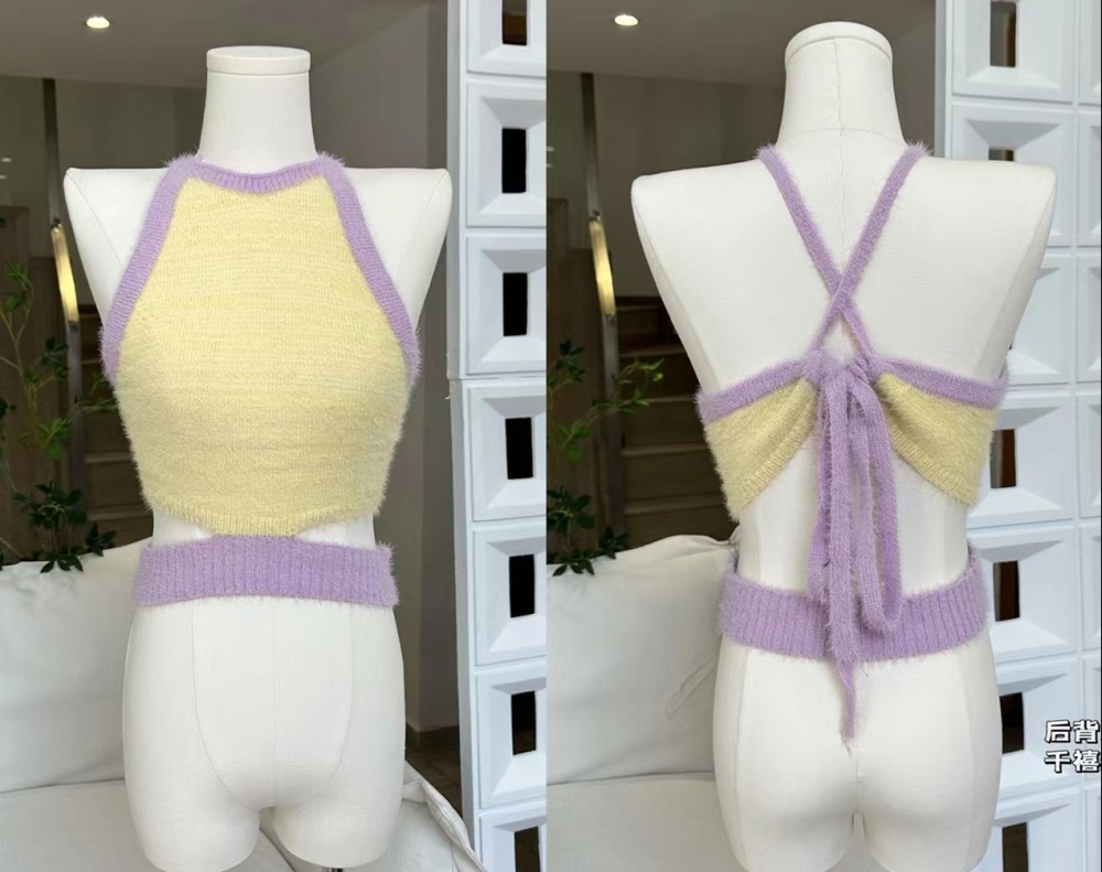 Sexy summer halter vest short sling spicegirl tops for women