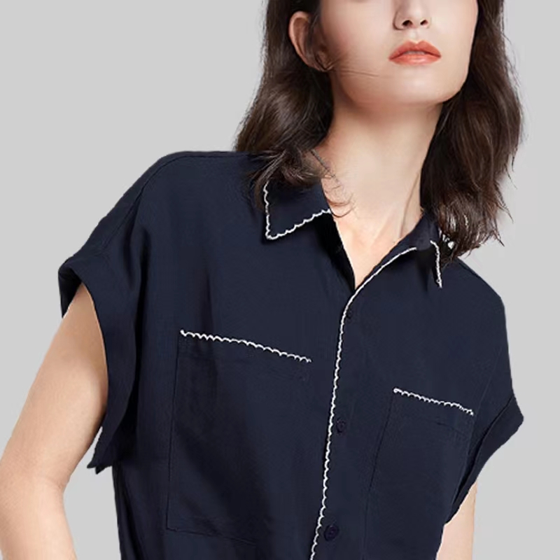 Simple loose fashion summer temperament shirt for women