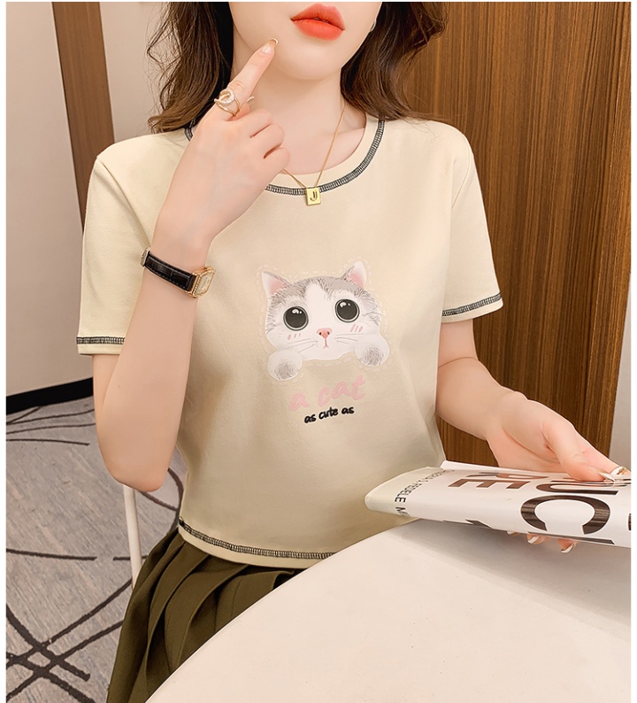 Short sleeve spicegirl kitty short lovely T-shirt