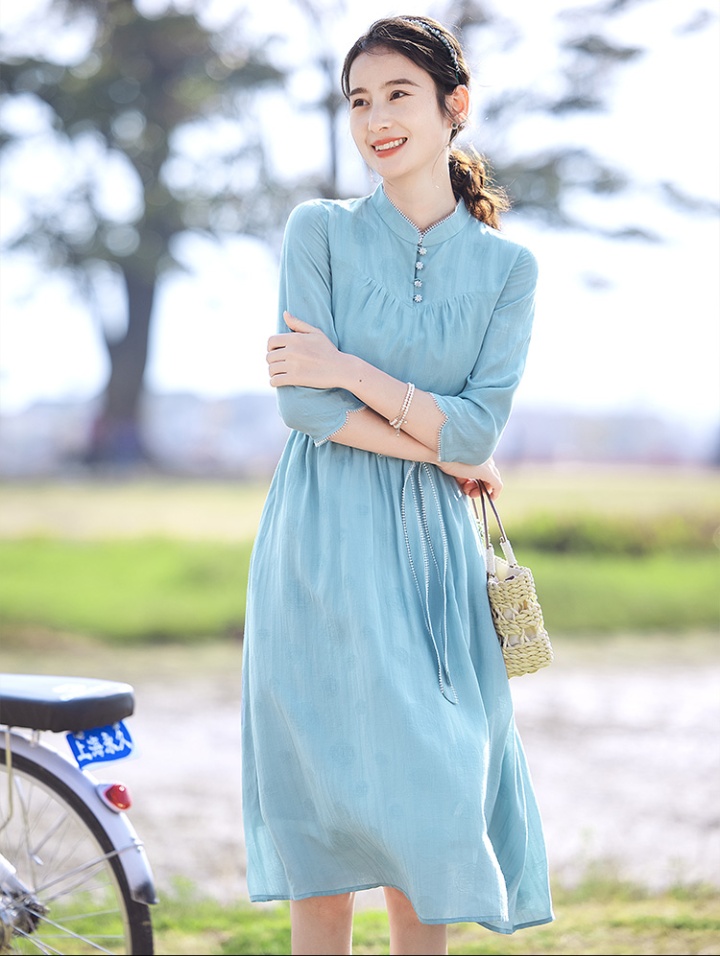 Lady spring long dress temperament slim dress for women