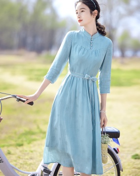 Lady spring long dress temperament slim dress for women
