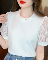 Korean style splice sleeve tops summer T-shirt for women