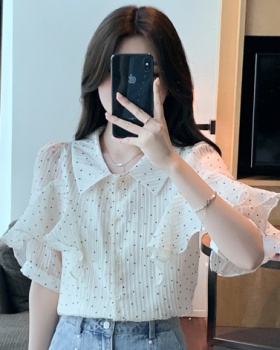 Summer Western style small shirt polka dot shirt