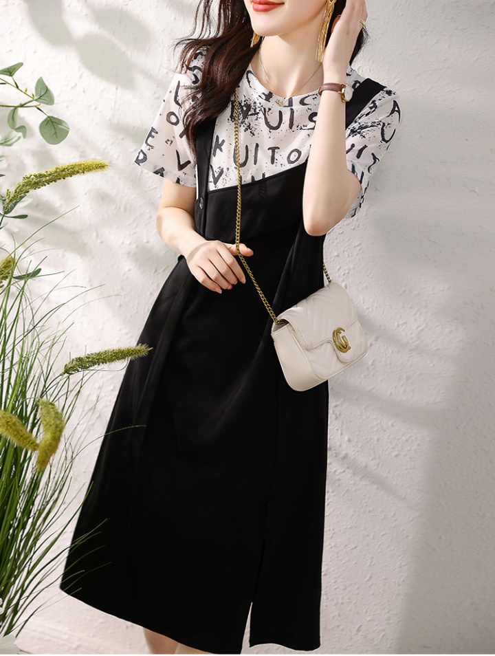 Slim Korean style printing Casual dress for women