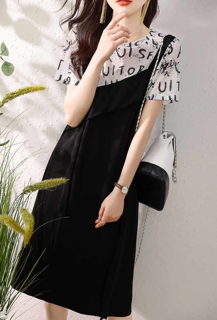 Slim Korean style printing Casual dress for women