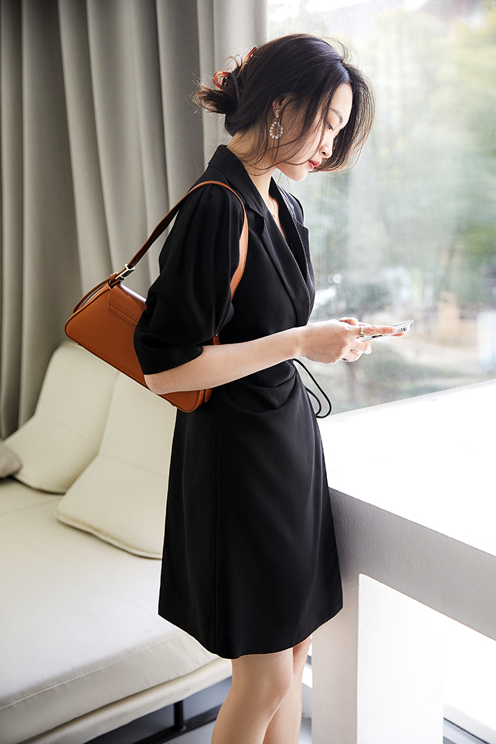 Pinched waist business suit spring and summer dress