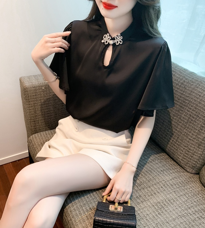 Summer hollow small shirt temperament cheongsam for women