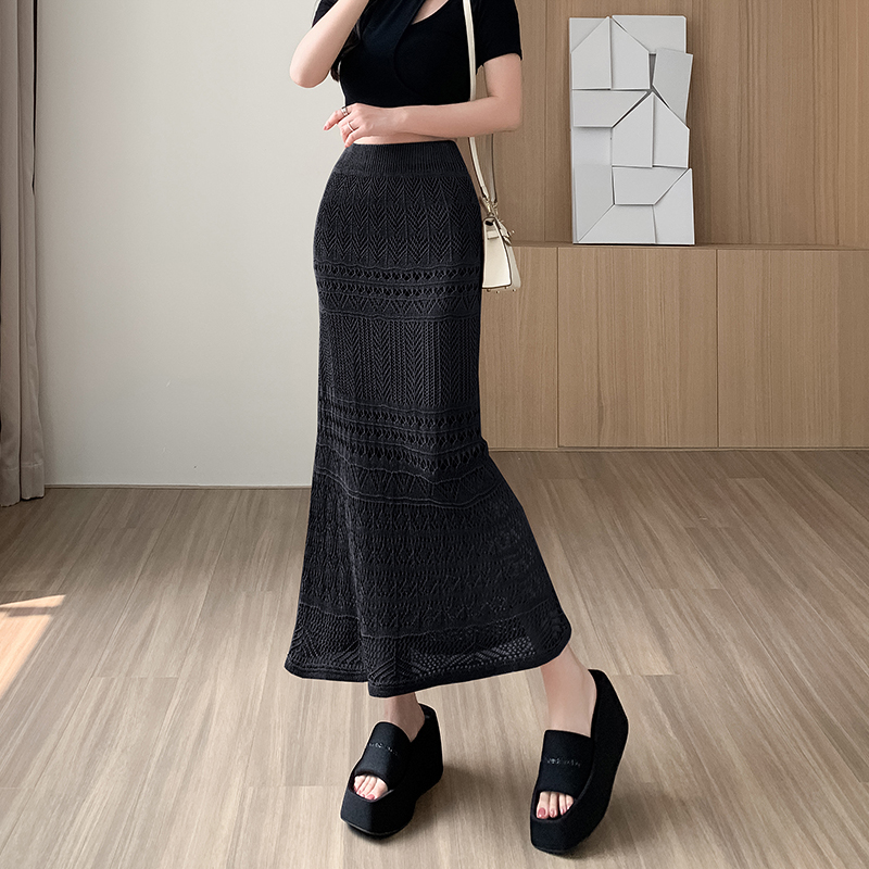 Summer lace pure long skirt slim sexy skirt for women