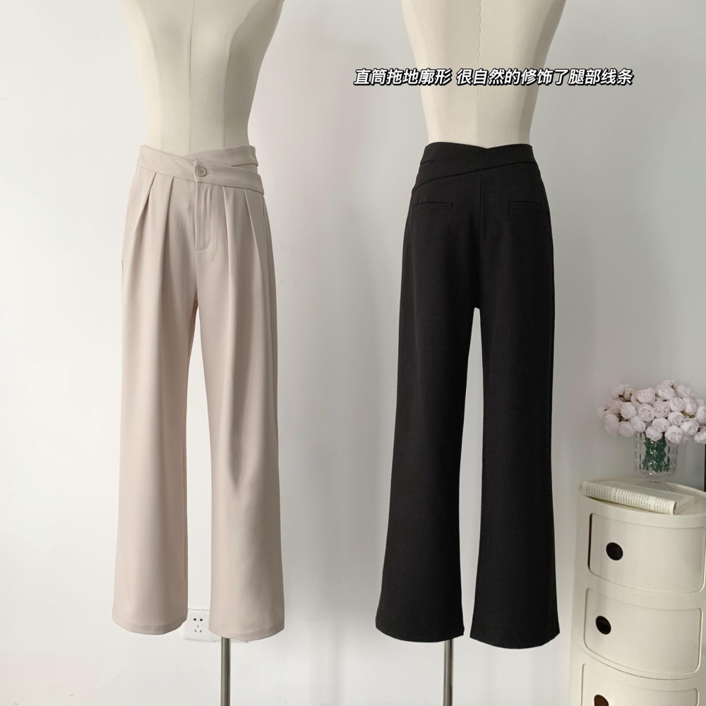 Straight unique casual pants mopping spring suit pants for women