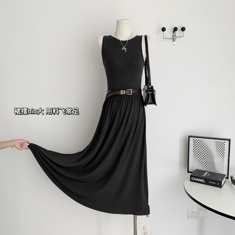Casual sling vest lazy dress for women