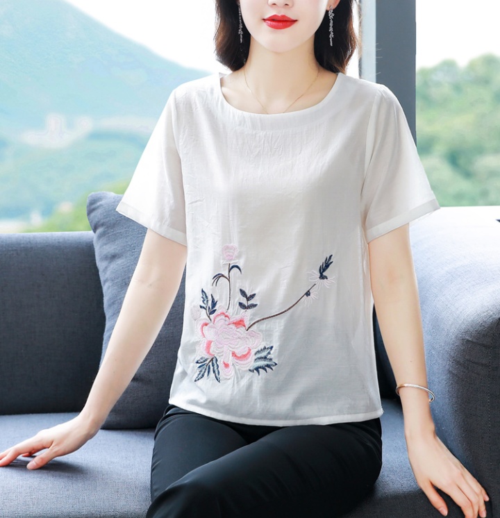 Summer liangsi loose tops cotton pure T-shirt