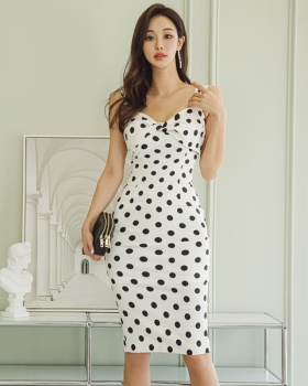 Package hip slim strap dress summer Korean style dress
