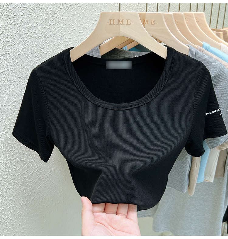 Letters summer tops Korean style T-shirt for women