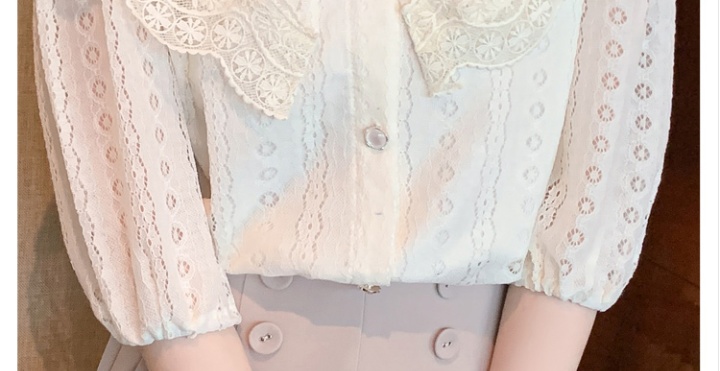 Doll collar small shirt short sleeve chiffon shirt